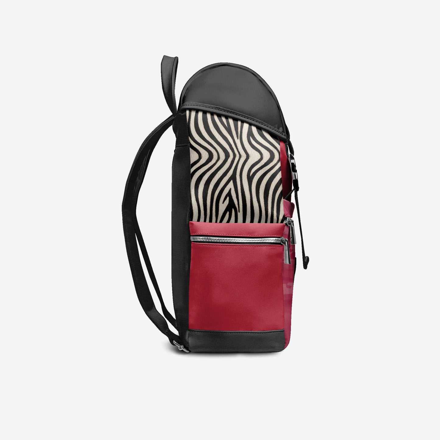 BYMANYC ® New York – Mochila NYC COUTURE en Rojo Fiero y Cebra Negra