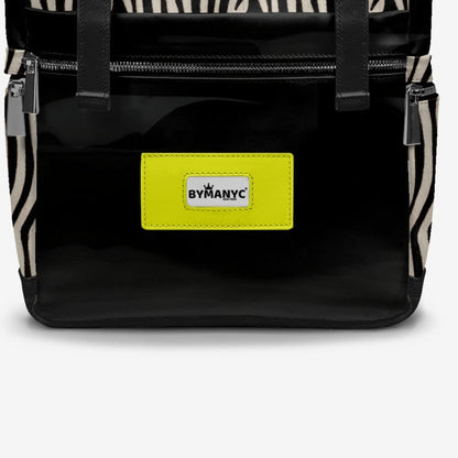 BYMANYC ® New York – NYC COUTURE Backpack in Zebra Print & Neon Yellow - My Men's Shop