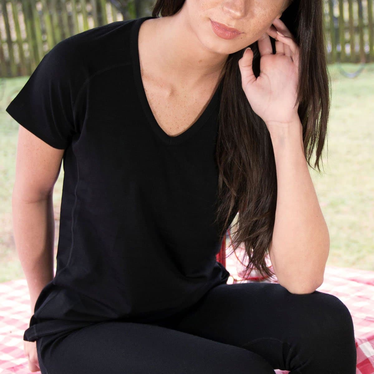 Micro Weight - Women's Wool V-Neck T-Shirt Woolverino - My Men's Shop