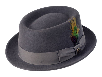 Wool Felt Hat Pork Pie Stingy