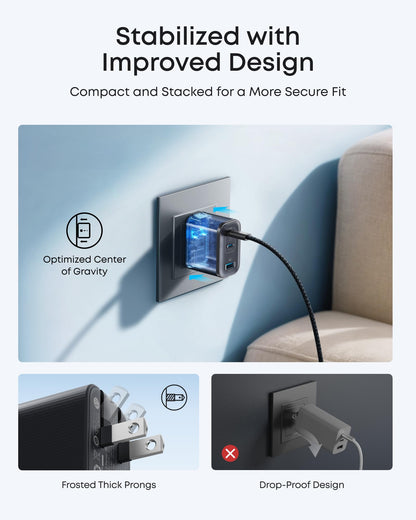 Anker Nano Charger (70W, 3 Ports)