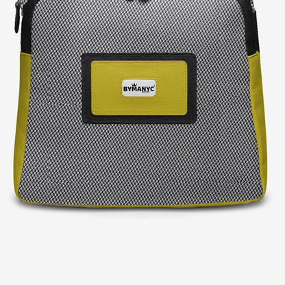 Mochila Vegana Negra y Amarilla BYMANYC ® New York – Hecho en Italia