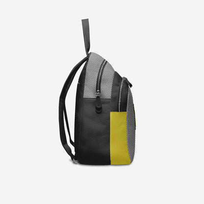 Mochila Vegana Negra y Amarilla BYMANYC ® New York – Hecho en Italia
