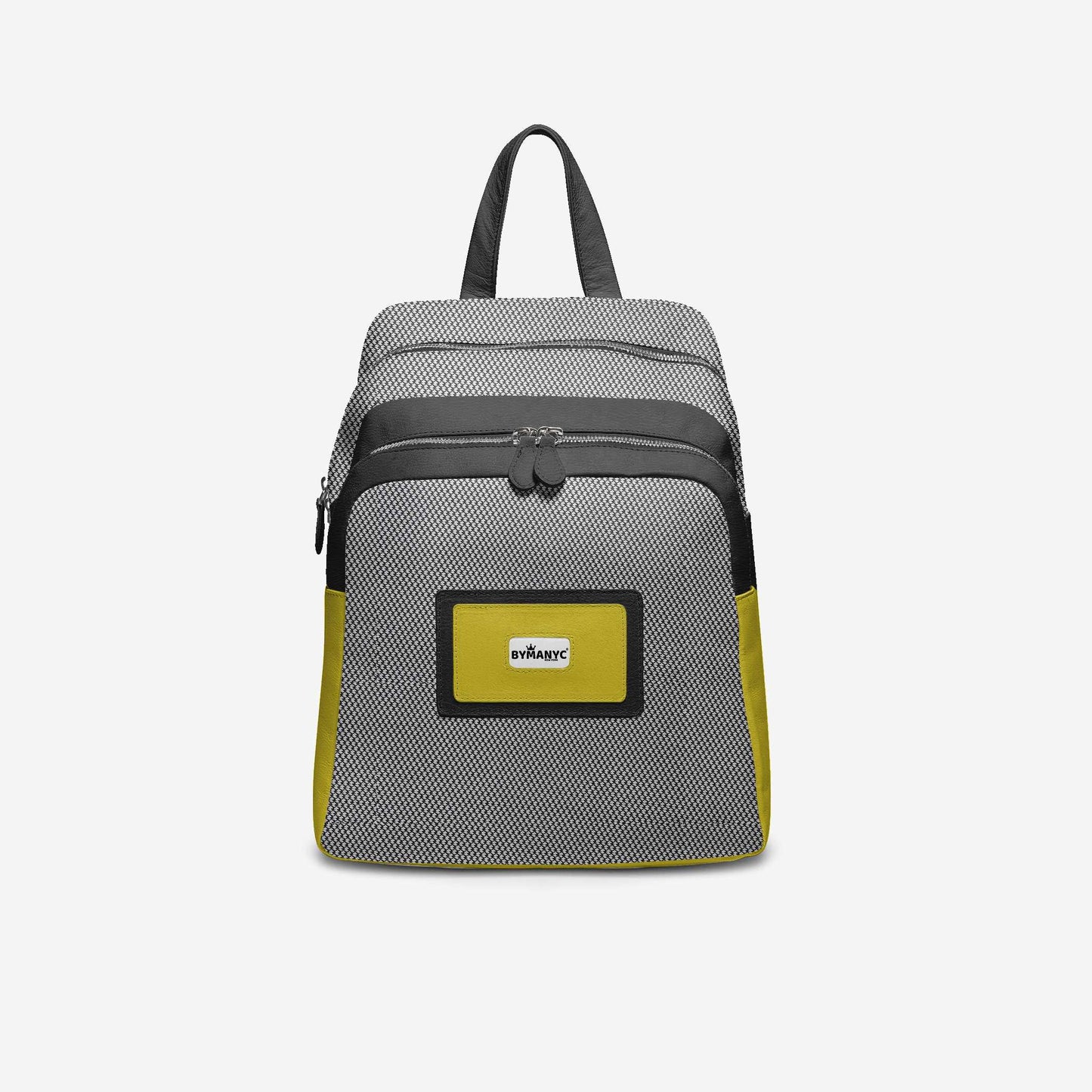Mochila Vegana Negra y Amarilla BYMANYC ® New York – Hecho en Italia