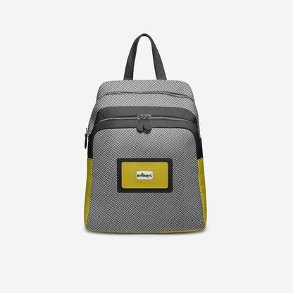 Mochila Vegana Negra y Amarilla BYMANYC ® New York – Hecho en Italia