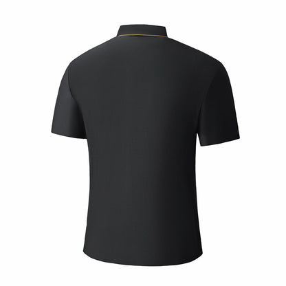 Shadow Beast Jacquard SS Shirt BLACK/GOLD - My Men's Shop