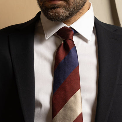 Conero - Silk Jacquard Tie - Burgundy