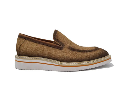 Burnished Linen Loafer - My Men's Shop
