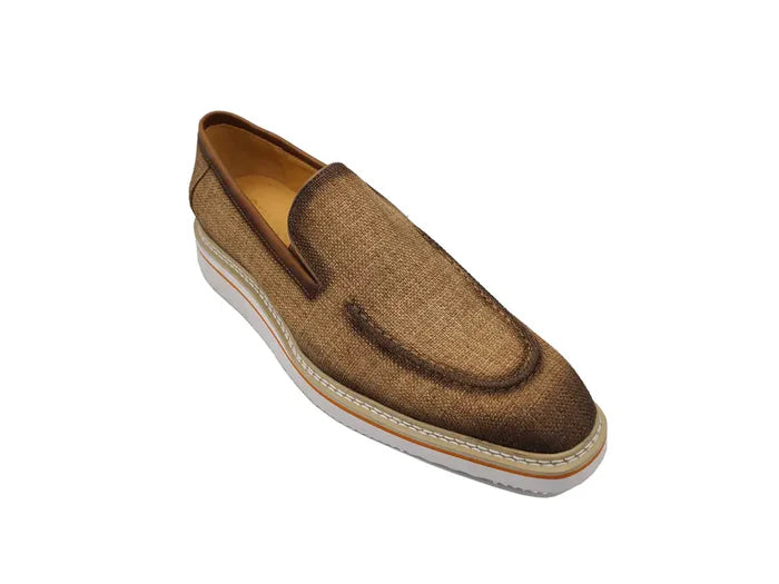 Burnished Linen Loafer - My Men's Shop