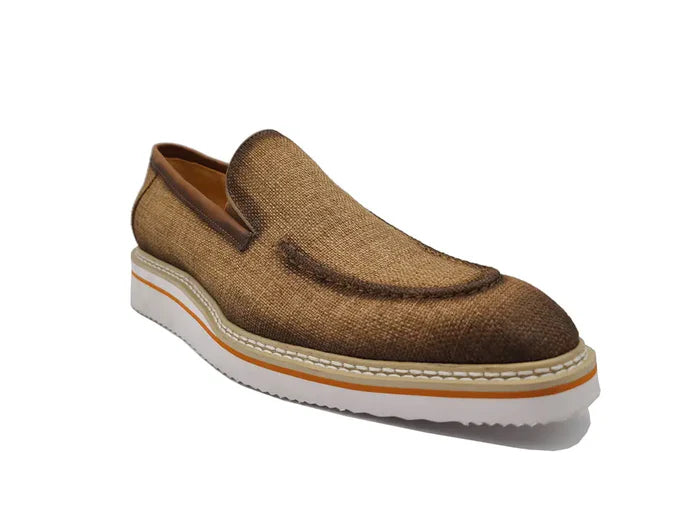 Burnished Linen Loafer - My Men's Shop