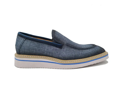Burnished Linen Loafer - My Men's Shop