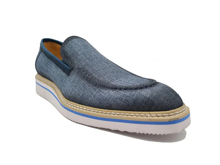 Burnished Linen Loafer - My Men's Shop