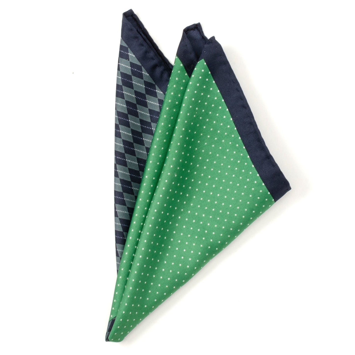 Pañuelo de bolsillo con estampado de lunares Argyle y varios bolsillos