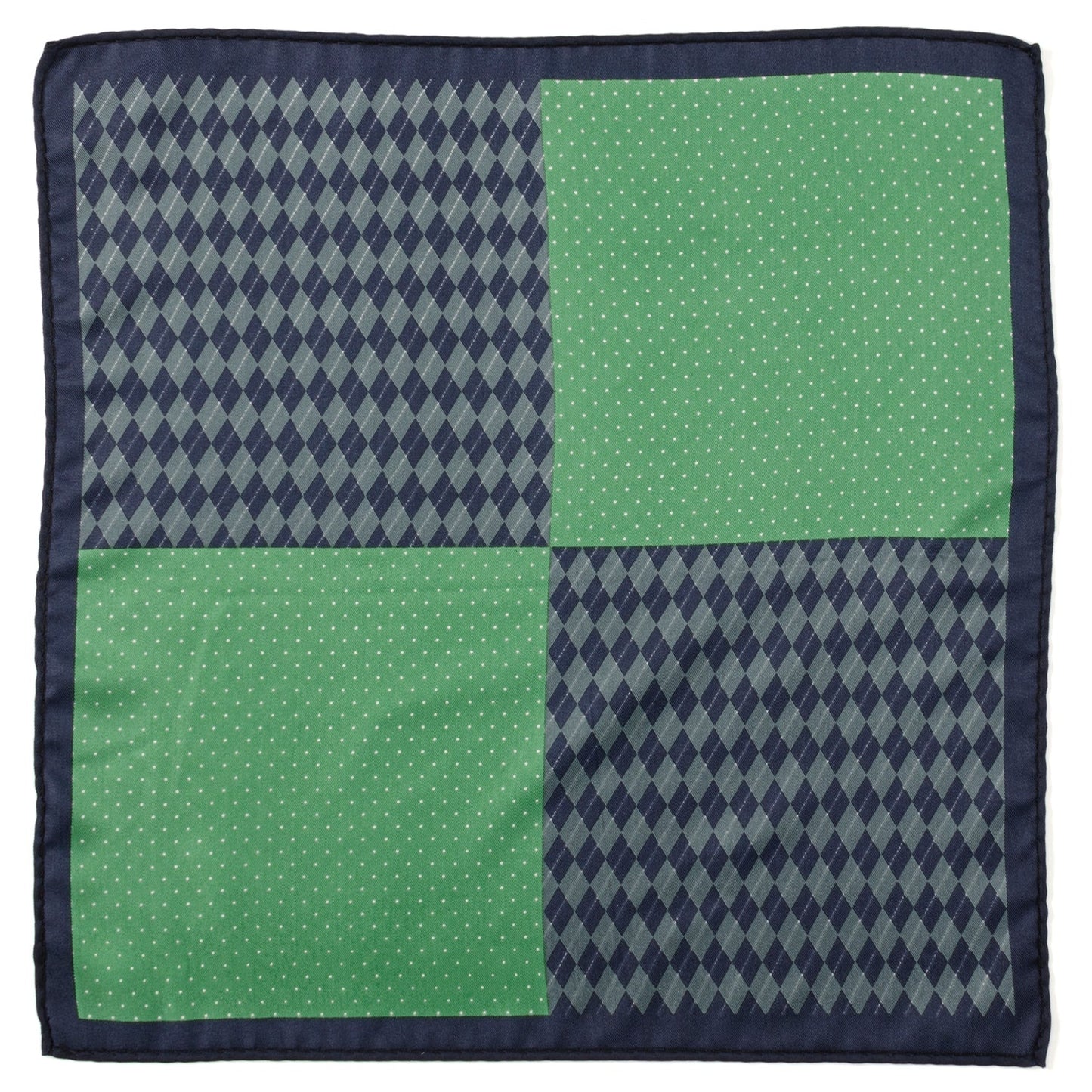 Pañuelo de bolsillo con estampado de lunares Argyle y varios bolsillos