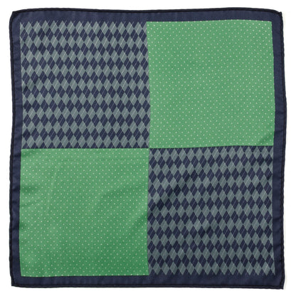 Pañuelo de bolsillo con estampado de lunares Argyle y varios bolsillos