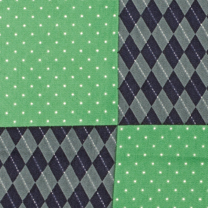 Pañuelo de bolsillo con estampado de lunares Argyle y varios bolsillos