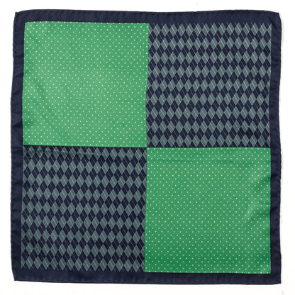 Pañuelo de bolsillo con estampado de lunares Argyle y varios bolsillos