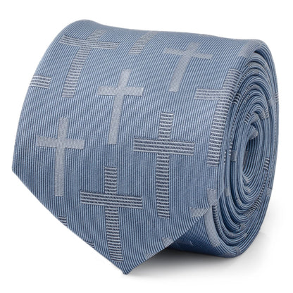 Corbata Texturizada Cruzada Azul para Hombre