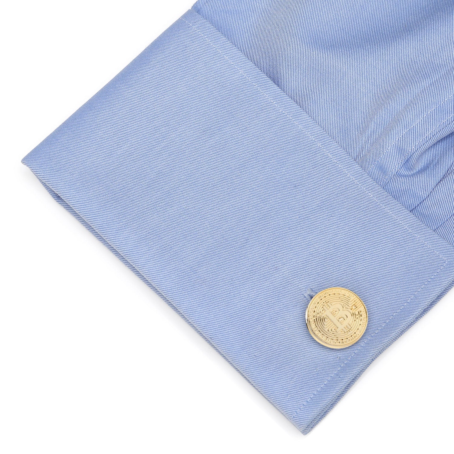 Crypto Bitcoin Debossed Cufflink - My Men's Shop