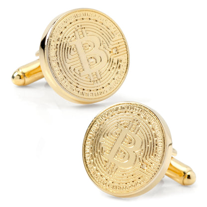 Crypto Bitcoin Debossed Cufflink - My Men's Shop