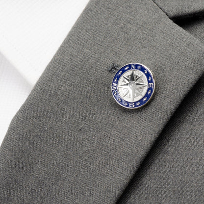 Blue Compass Lapel Pin - My Men's Shop