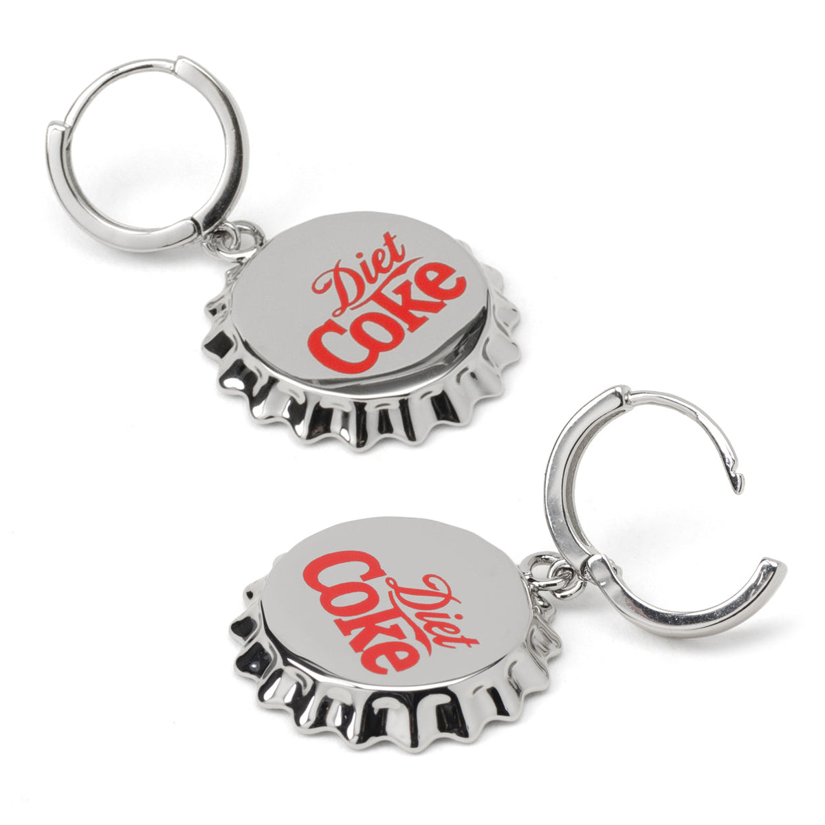 Pendientes de tapón de botella de Diet Coke
