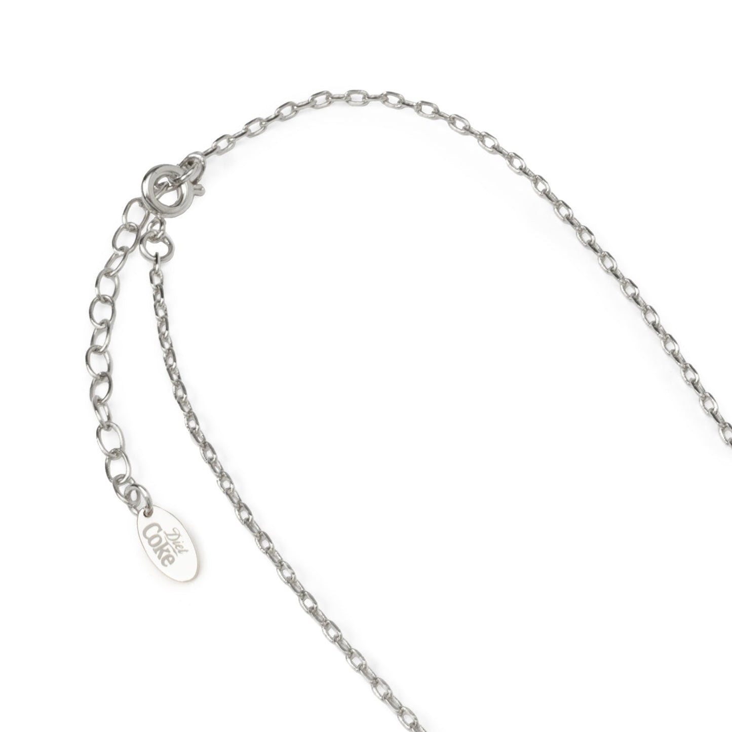 Collar plateado de Diet Coke Tab
