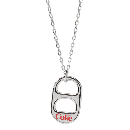 Diet Coke Tab Silver Necklace