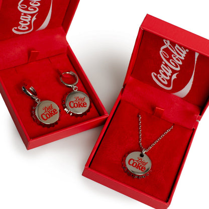 Pendientes de tapón de botella de Diet Coke