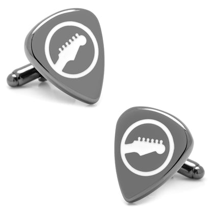 Black Guitar Pick Cufflinks - My Men's Shop