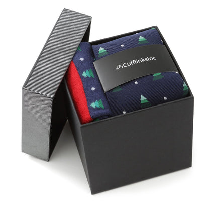 Set de regalo de corbata y calcetines para árbol de Navidad