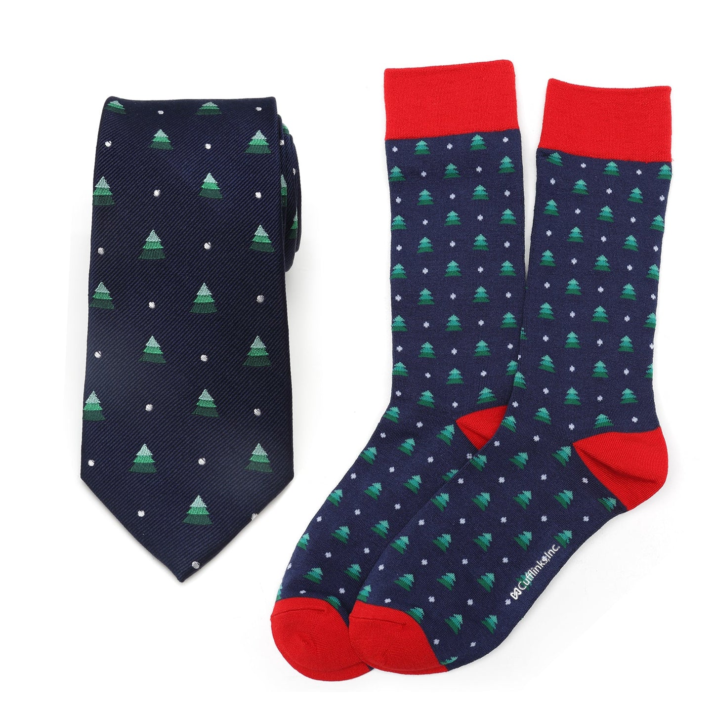 Set de regalo de corbata y calcetines para árbol de Navidad