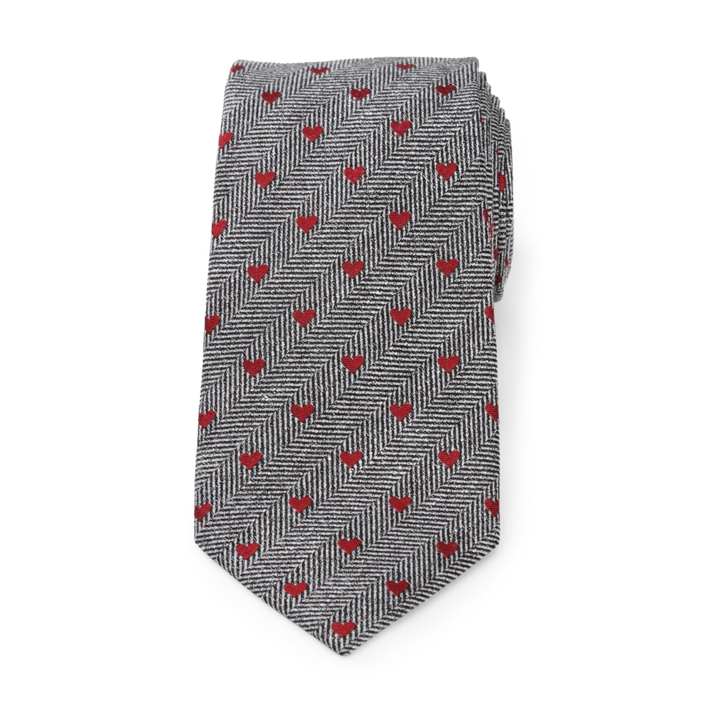 Corbata de hombre con diseño de espiga y corazón