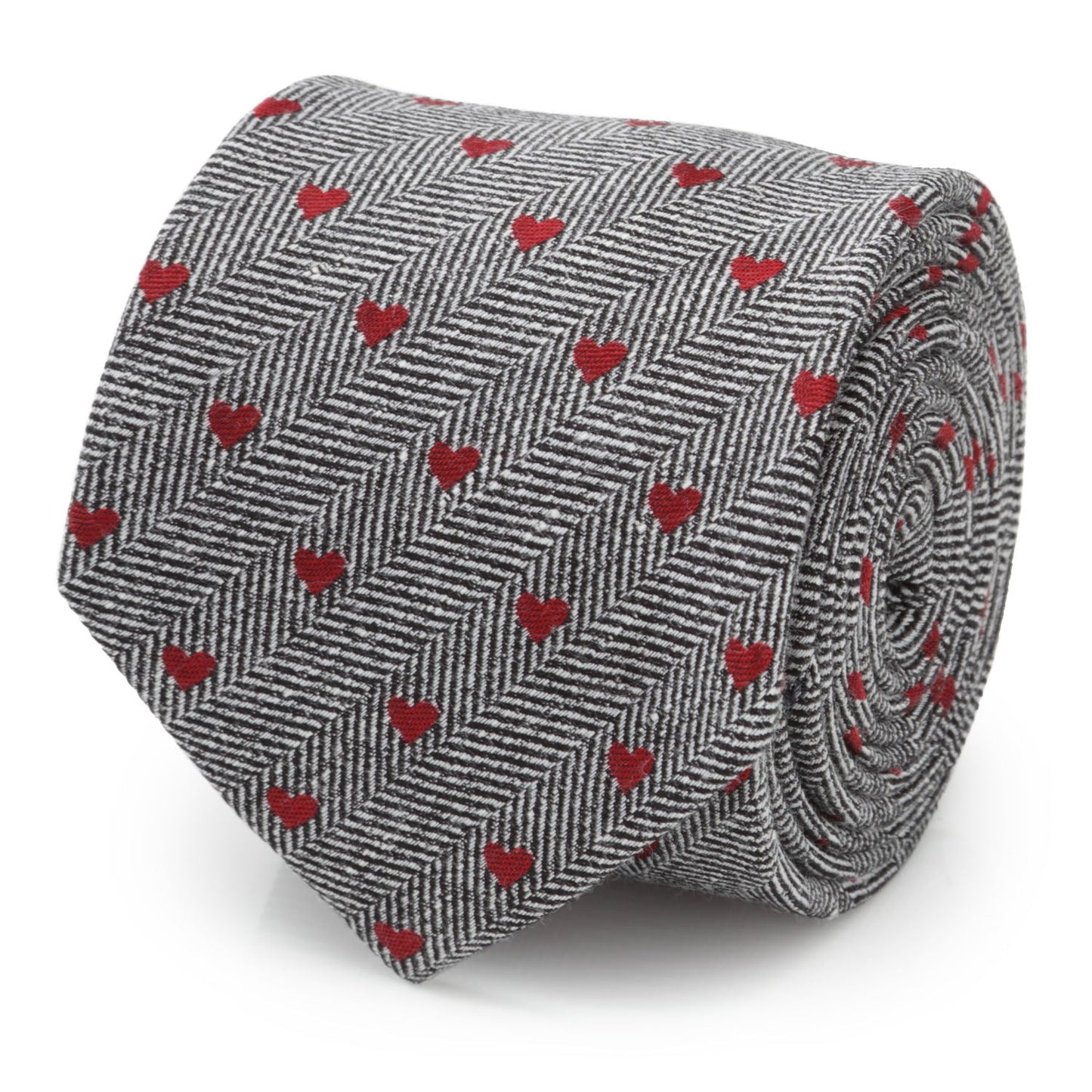 Corbata de hombre con diseño de espiga y corazón