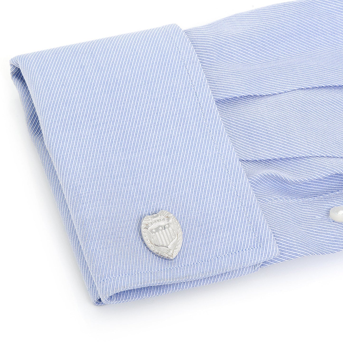 Silver Police Badge Cufflinks - My Men's Shop