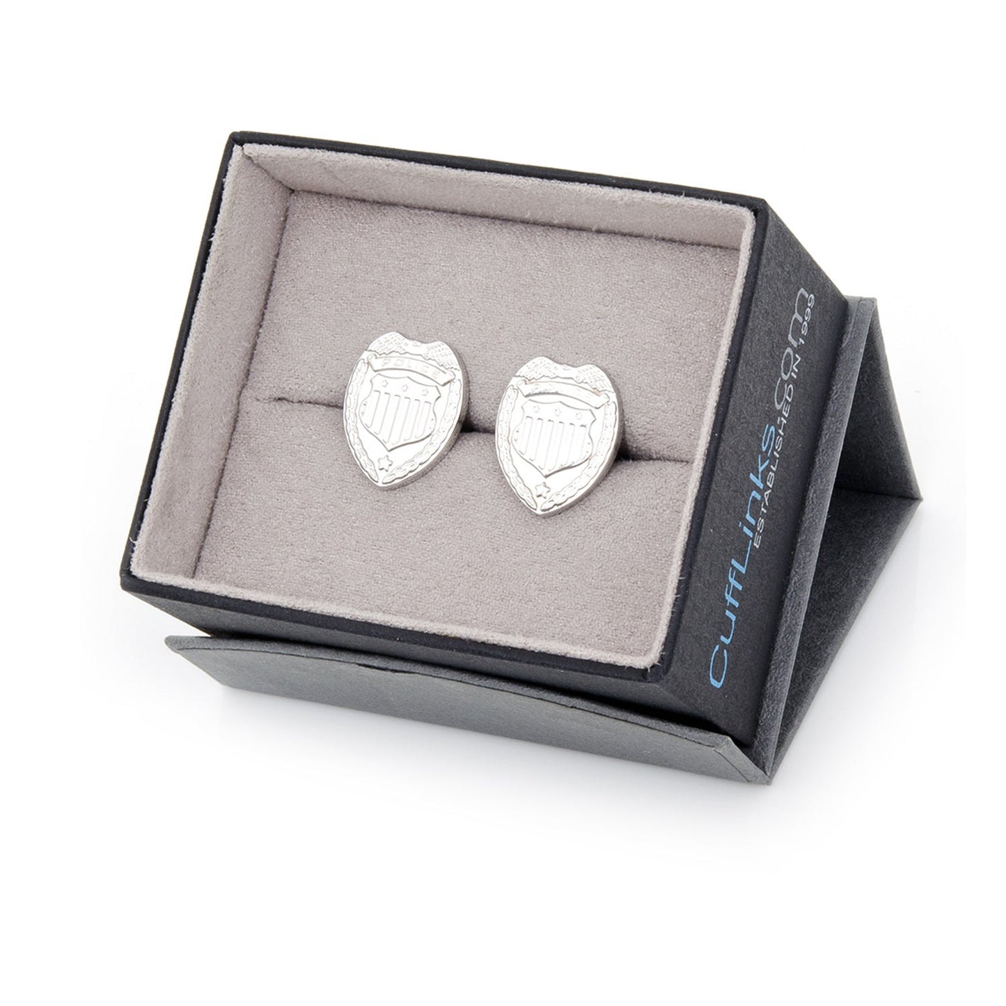 Silver Police Badge Cufflinks - My Men's Shop