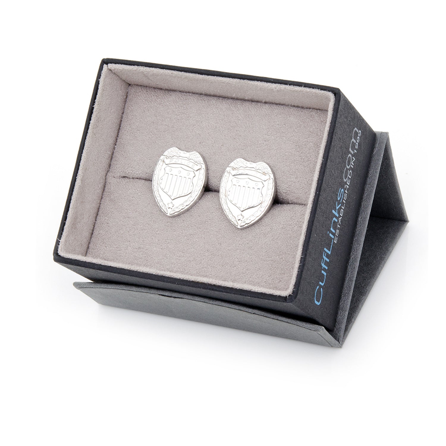 Silver Police Badge Cufflinks - My Men's Shop