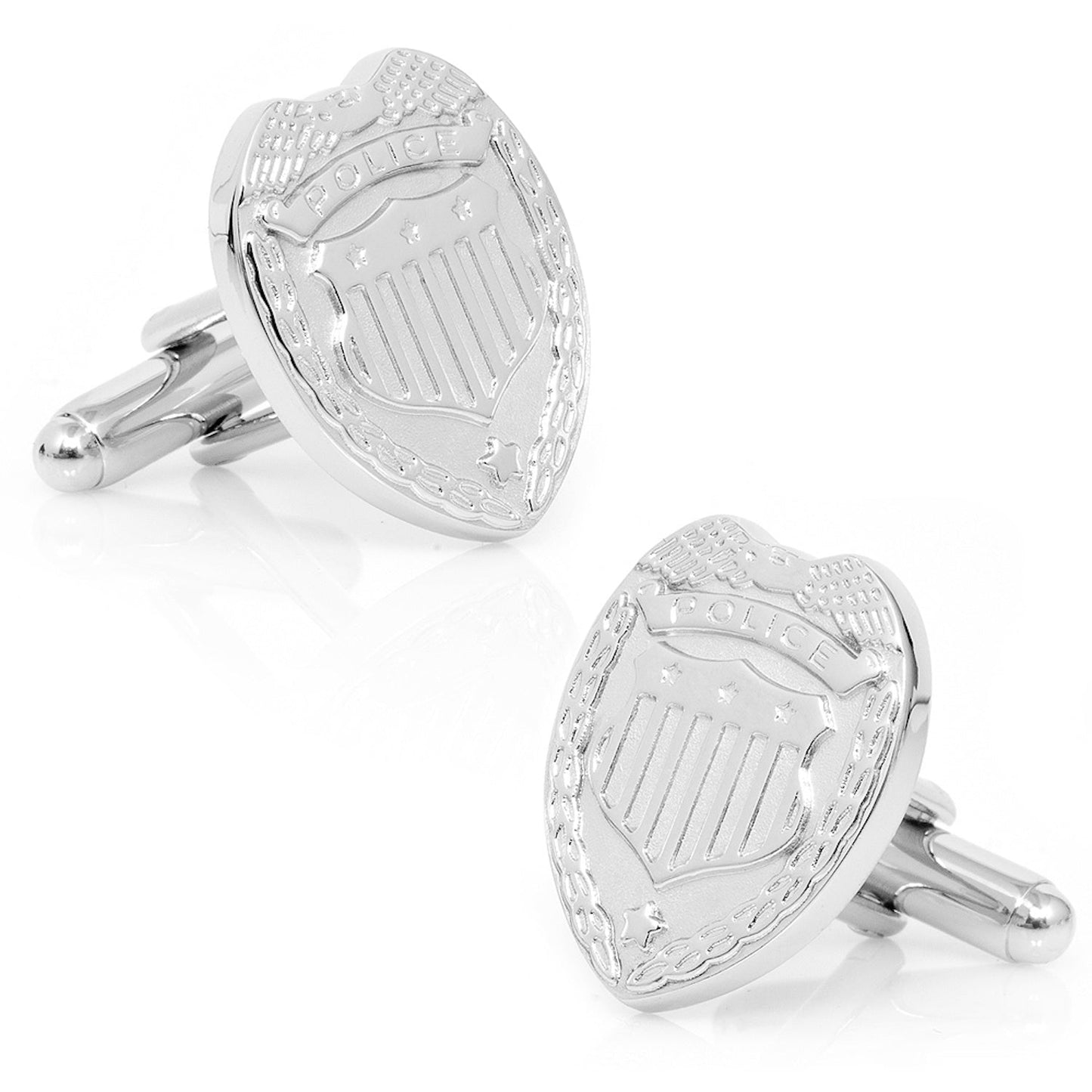 Silver Police Badge Cufflinks - My Men's Shop