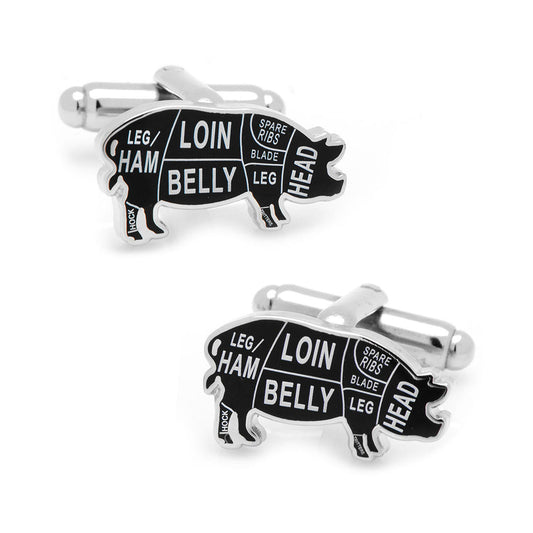 Pork Butcher Cuts Cufflinks - My Men's Shop