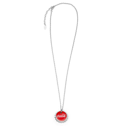 Collar con tapa de botella roja de Coca-Cola