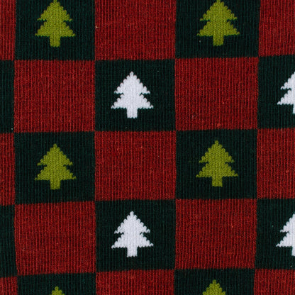 Christmas Tree Red Green Checkered Men's Socks - My Men's Shop