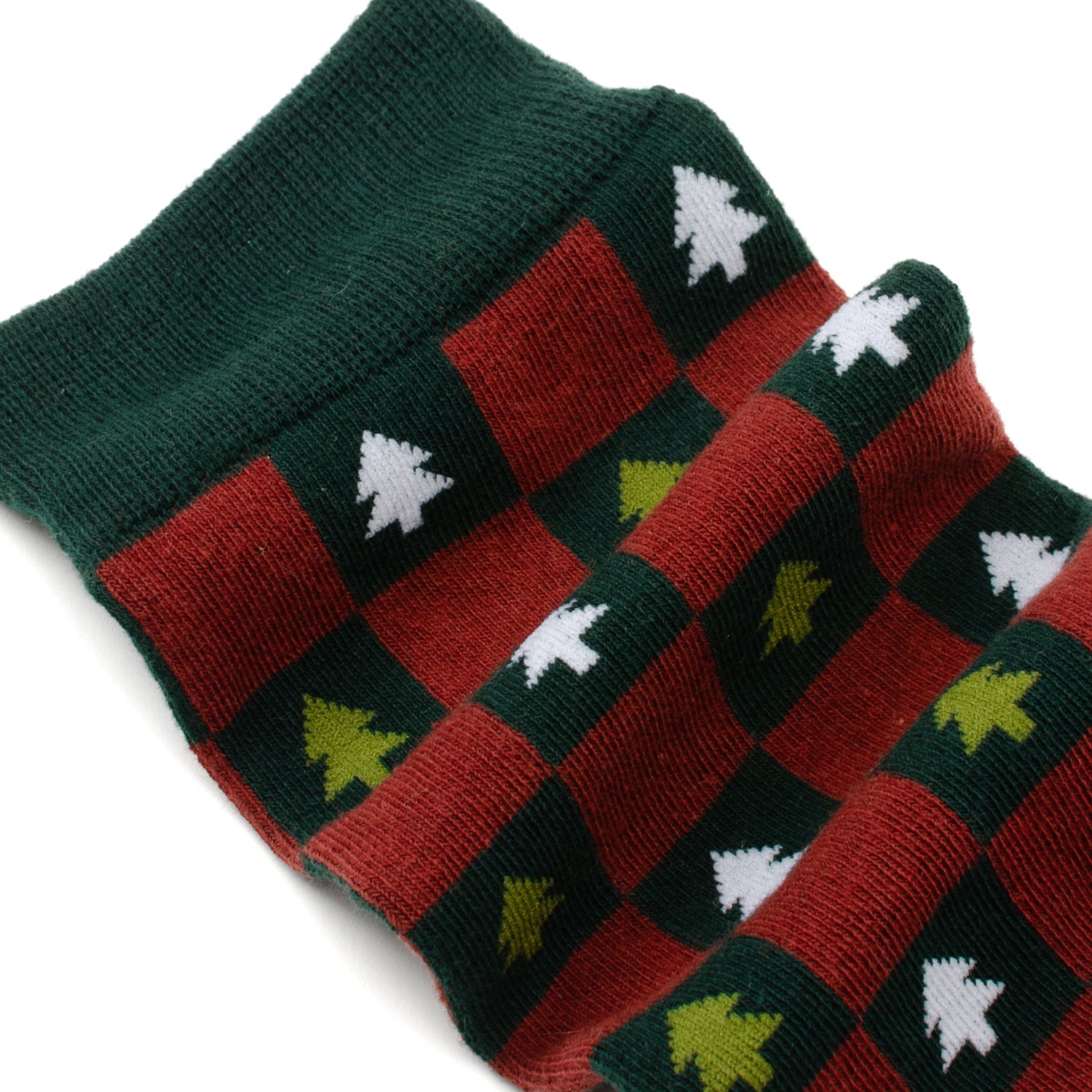 Christmas Tree Red Green Checkered Men's Socks - My Men's Shop
