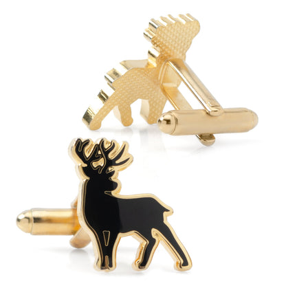 Stag Deer Gold Cufflinks - My Men's Shop