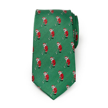 Santa Golf Par-Tee Men's Green Tie - My Men's Shop