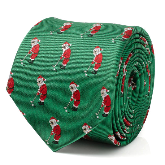 Corbata verde de hombre Santa Golf Par-Tee