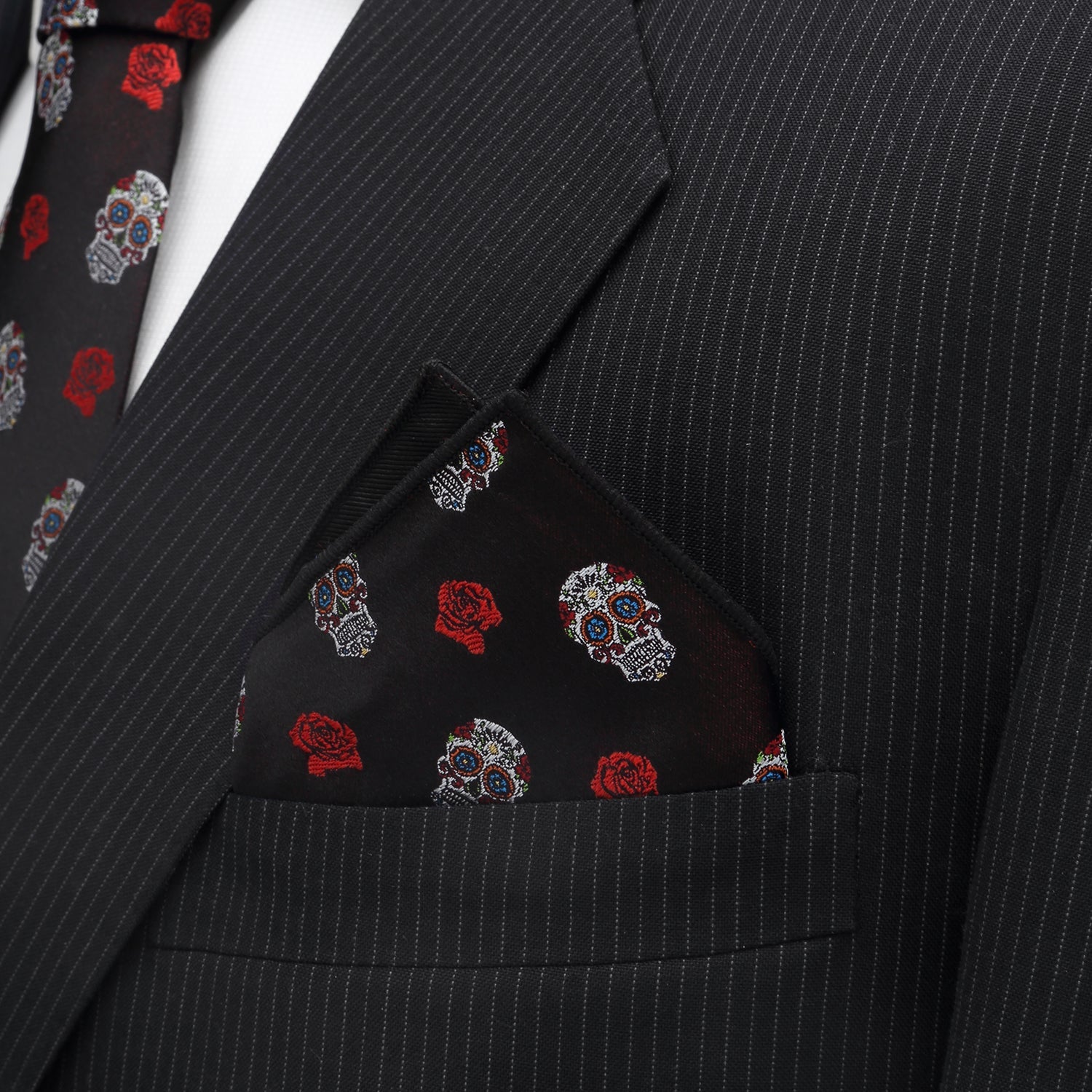 Sugar Skull Pocket Square - My Men's Shop