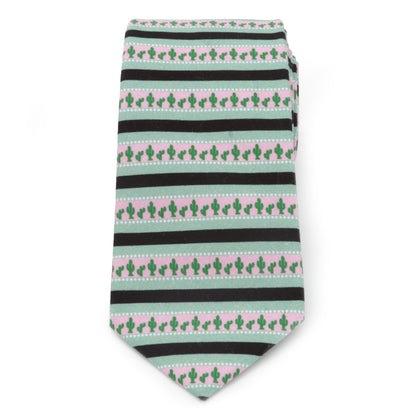 Texas Cactus Stripe Sage Men’s Tie - My Men's Shop