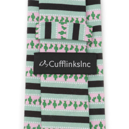 Texas Cactus Stripe Sage Men’s Tie - My Men's Shop