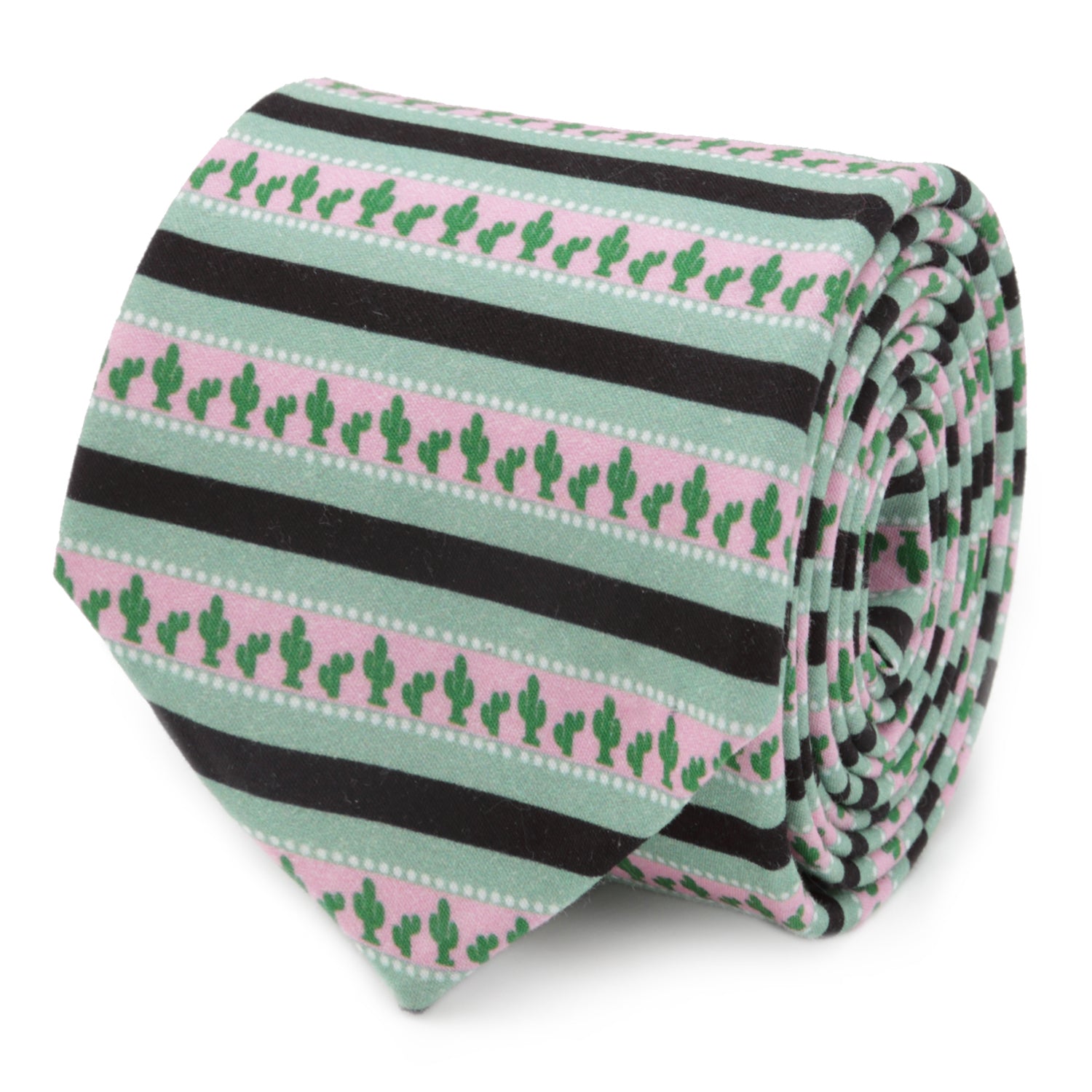 Texas Cactus Stripe Sage Men’s Tie - My Men's Shop