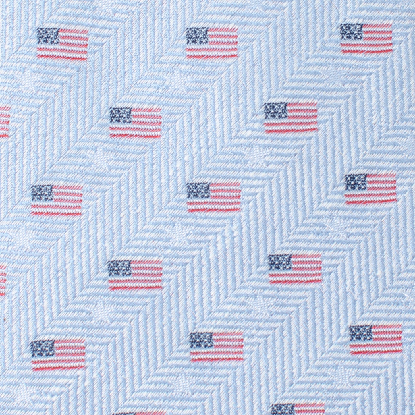 Corbata de hombre azul claro con la bandera estadounidense